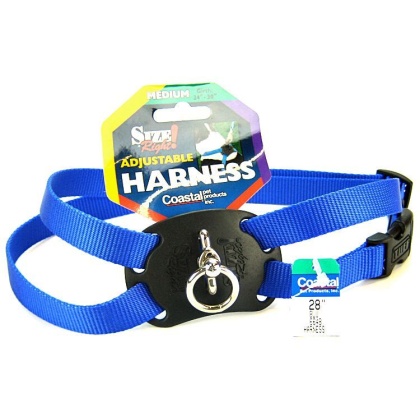 Coastal Pet Size Right Nylon Adjustable Harness - Blue