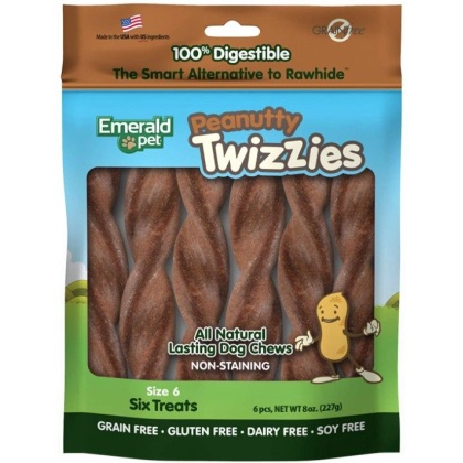 Emerald Pet Peanutty Twizzies Natural Dog Chews