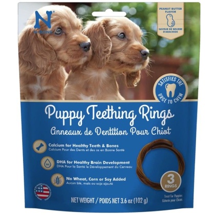 N-Bone Puppy Teething Rings Peanut Butter Flavor