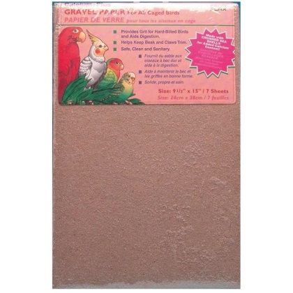 Penn Plax Calcium Plus Gravel Paper for Caged Birds