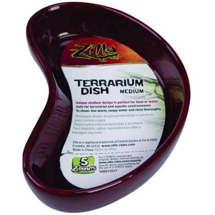 Zilla Kidney Shaped Terrarium Dish - Food or Water