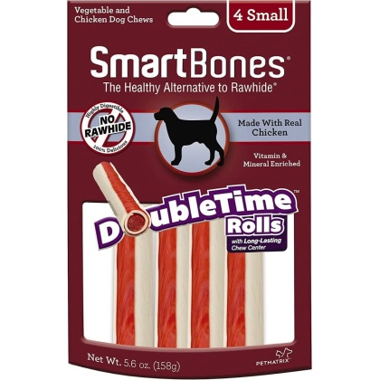 SmartBones DoubleTime Roll Chews for Dogs - Chicken