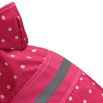 Fashion Pet Polka Dot Dog Raincoat Pink