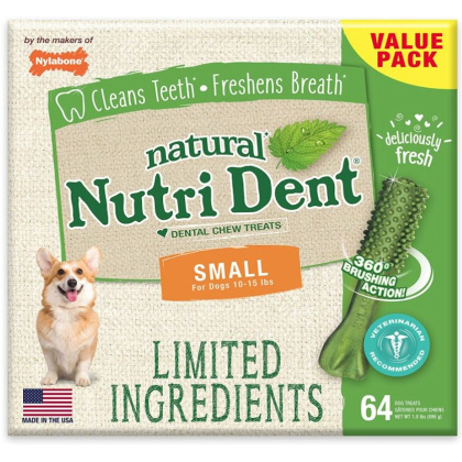 Nylabone Natural Nutri Dent Fresh Breath Dental Chews - Limited Ingredients